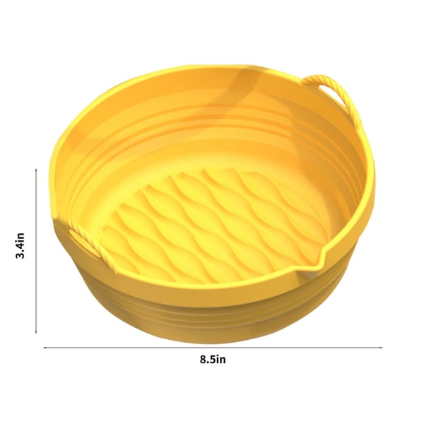 Friteerausilkoonipotti Friteerausvarusteet Friteerausilkoonivuoraukset Korin Keittiö Uusiokäyttöiset Friteerauslaitteet Uuni Tarvikkeet Yellow