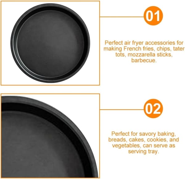 Airfryer Pan Pizza Bakeplate 9-tommers ovnstilbehør for baking og steking