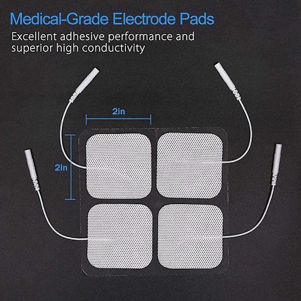40 st Tens Enhet Pads, 2x2 Elektroder För Ems Muskelstimulator Elektroterapi Pads