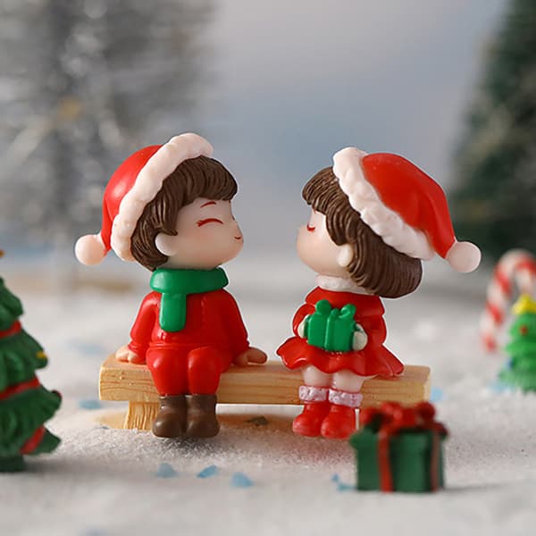 1 Pari e Mini Lovers Pari Minimaalinen maisema DIY-koriste Ch B B