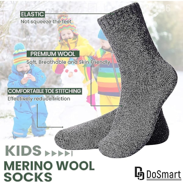 Varmullesockor för barn, vinter, enfärgade, för pojkar och flickor, vandring, termiska stövlar