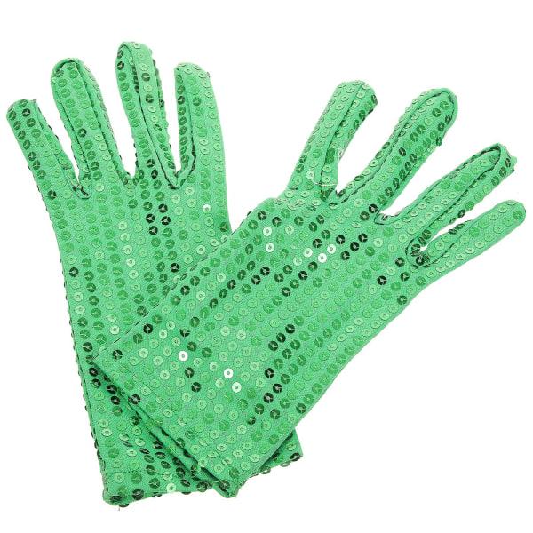 1 Par Danshandskar Showhandskar Sekvensdanshandskar För Scenfest Grön 23x8.5cm