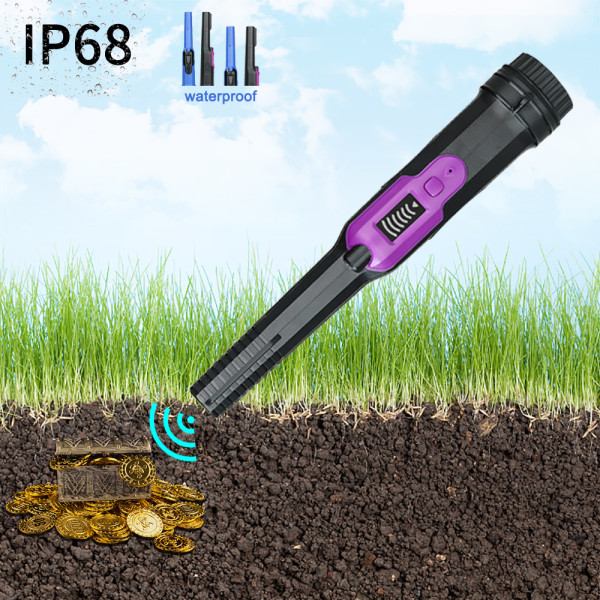 Metalldetektor, LED-display Metalldetektor Pinpointer, Handhållen Pinpointer Metalldetektor, IP68 Helvattentät Under