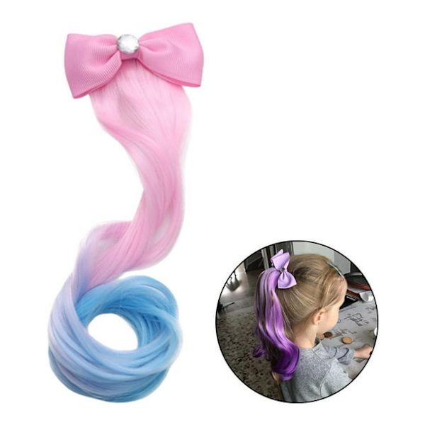 Børneparyk Spring Clip Pige Bue Streamer Western Style Paryk