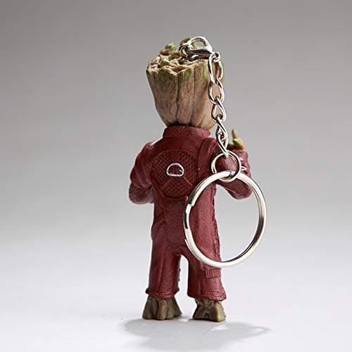 Mini Baby Groot Nøglering - Merchandise Figur, Klassisk Film Ac