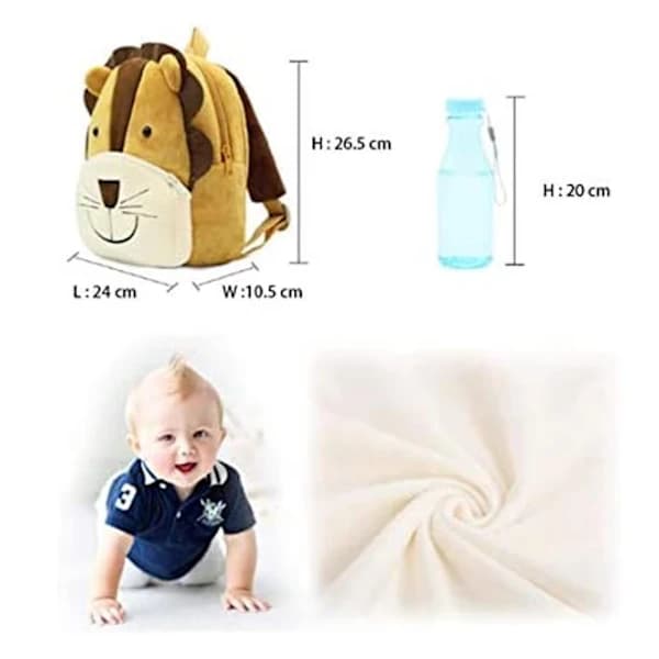 Cartoon Animal Backpack, Cute Lion Backpack, Kids School Bag