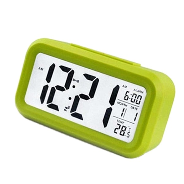 Elektrisk skrivbordsväckarklocka Elektronisk Alarm Digital Stor LED-Skärm Klocka Datum Tid Kalender Skrivbordsur