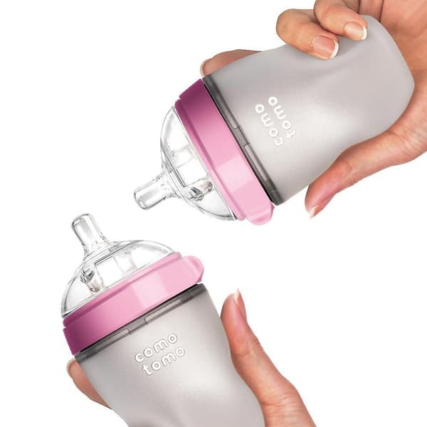 Vihreä/vaaleanpunainen silikoninen vauvanpullo 150 ml/250 ml BPA-vapaa vauvanpullo lasten vauvanpullo Lapset