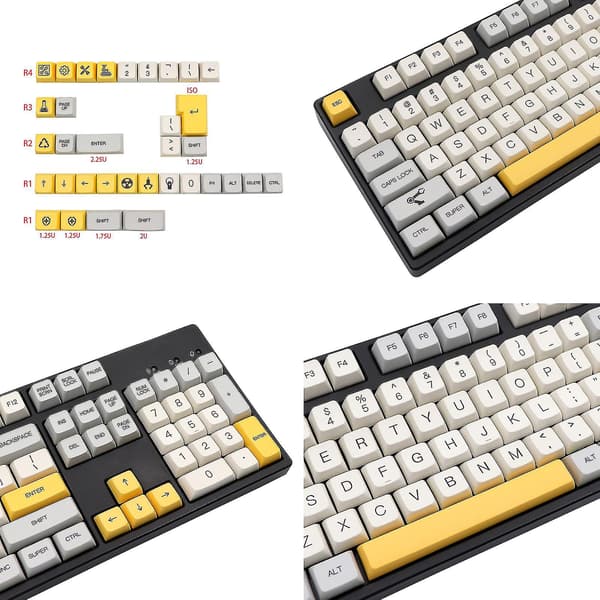 Pbt Dye Sub Keycaps 138pcs Mda Height Heavy Industry Keycap Mechanical Keyboard