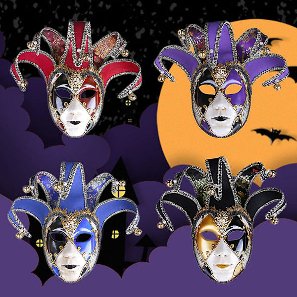 Kreativ Mode Elegant Maske Fuldt Ansigtsdækning Fest Klæd Dig Ud Tilbehør Sort