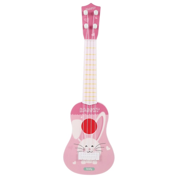 Ukulele leksak för barn Stränginstrument Gitarr Leksaker Musikinstrument Modell Rosa35,5X10,7X4CM Pink 35.5X10.7X4CM
