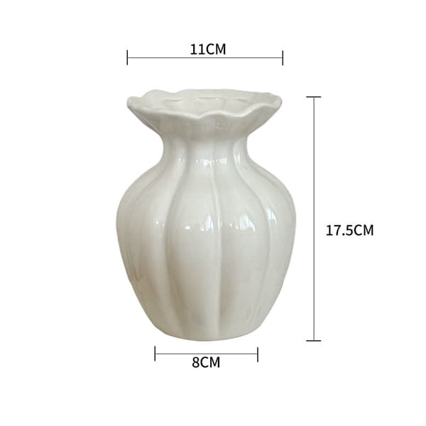 1 Ceramic Vase for Tabletop Flower Arrangements, Decorative Ceramic Vase