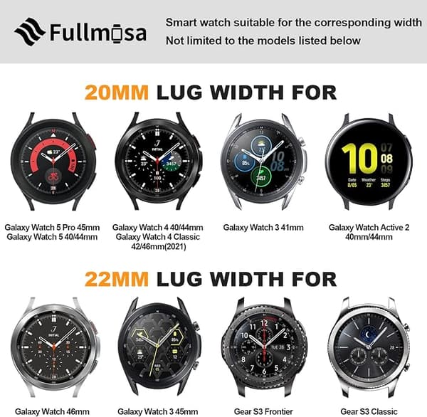 Rem til Samsung Garmin, 22 mm urrem i rustfrit stål til kvinder og mænd