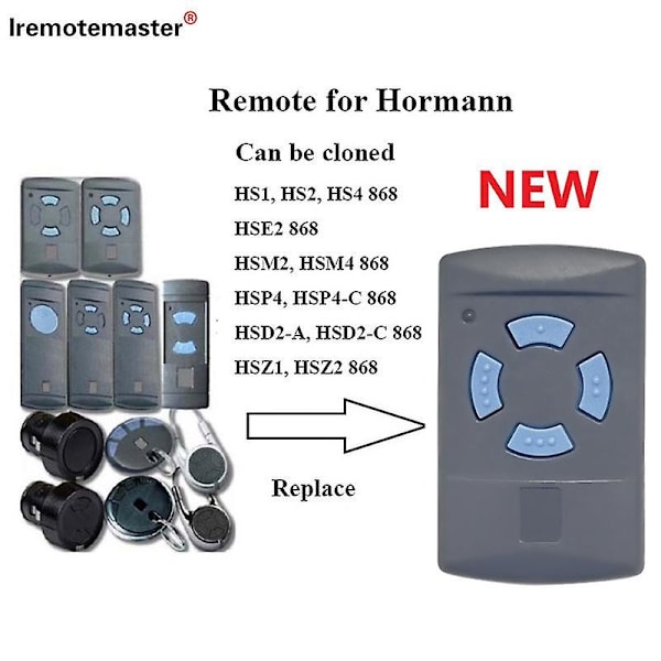 Hormann autotallin oven kaukosäädin Hormann Hsm2 Hsm4 868 Mhz kädessä pidettävä lähetin 86835mhz