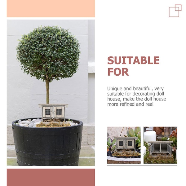 2 stk Botanisk Dekor Mini Kyllinghus Kyllinghusmodell Dukkehust Layout Rekvisitter Kyllinghus Mod 10X7CM