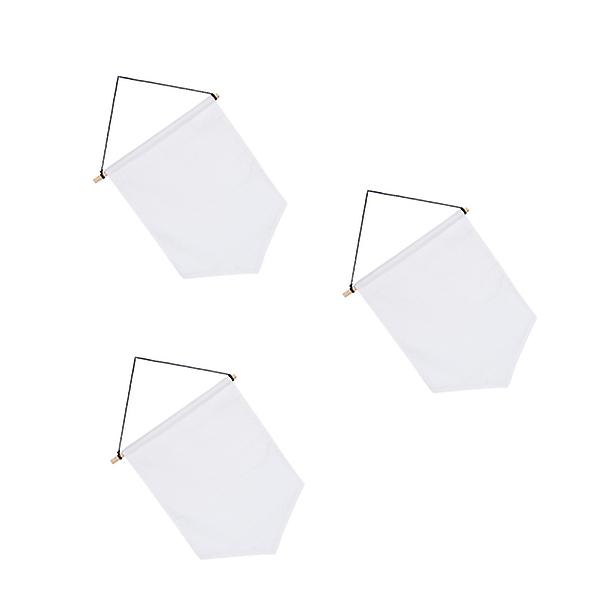3 st Lapel Pin Display Canvas Banner Väggdisplay Banner Emblempins Display Case Pin Badge Disp White 34*30cm