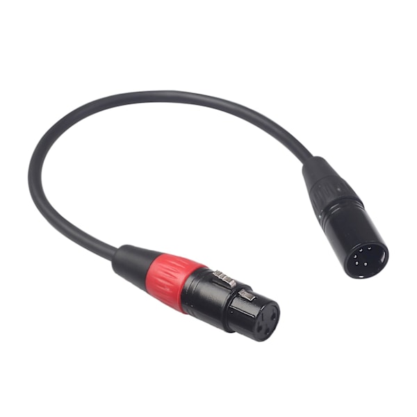 DJ 5-polet Han til 3-polet Hun XLR Omvendt DMX Kabel 0,3M