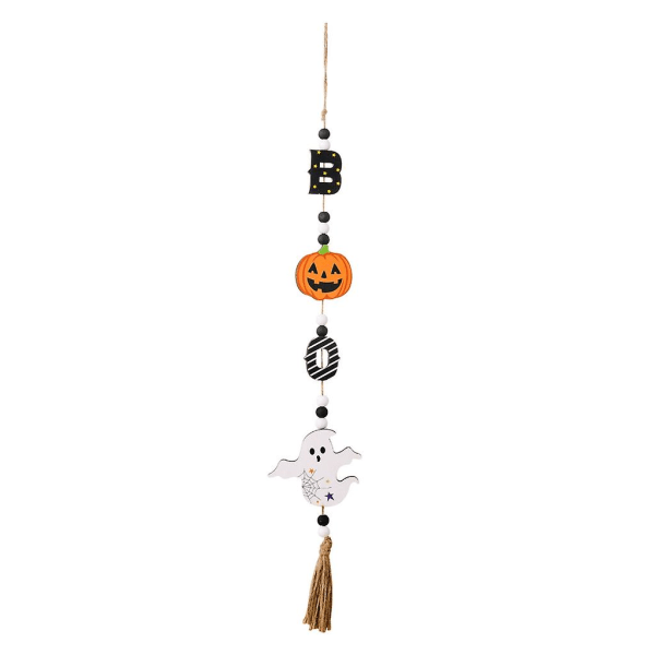 GhostCute Halloween Ambience Ornament Trä Gnome Dekorationshänge 3 stilar -Ghost