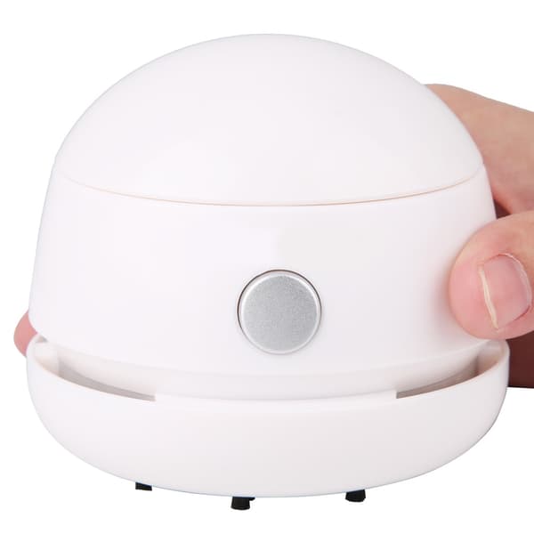 Mini Rechargeable Portable Desktop Vacuum Cleaner Dust Catcher Cleaning Machine (White)