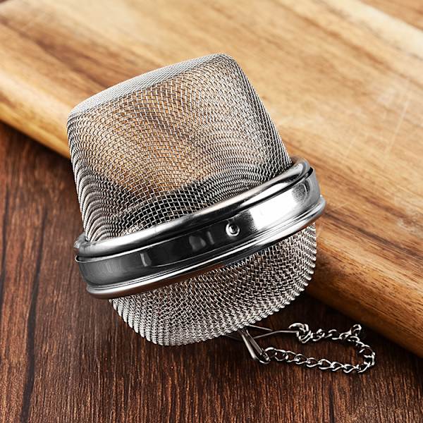 Rustfritt stål 2,75 tommers krydderkule te sil te infuser krydderkule krydder infuser/te ball, metallisk