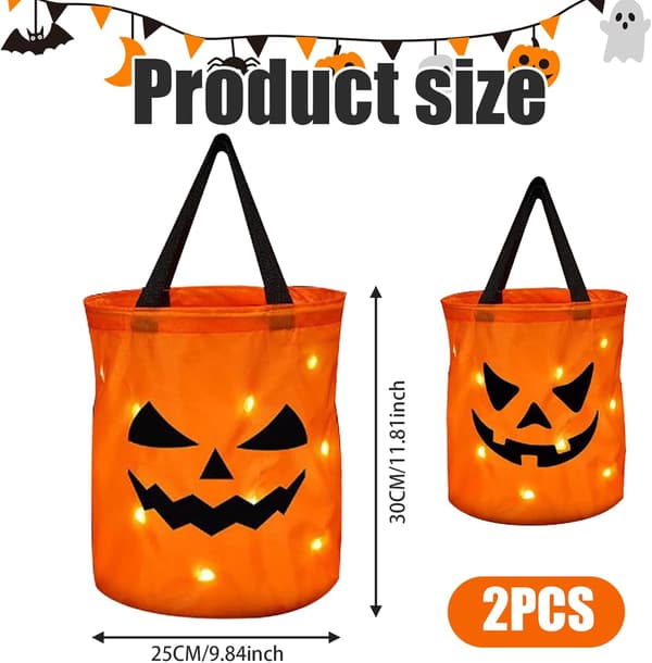Halloween godisväskor, 4 st 30 cm