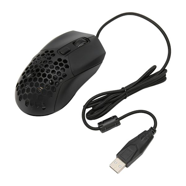 Wired Mouse Ergonomic RGB Backlit Adjustable DPI Programmable Keys 1.5m Cable Gaming Mouse for Gaming Office Study Black