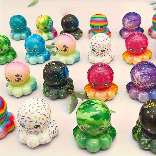 Mini djur squishy leksaker set – mjuka sensoriska leksaker för barnkalas 10st 10pcs