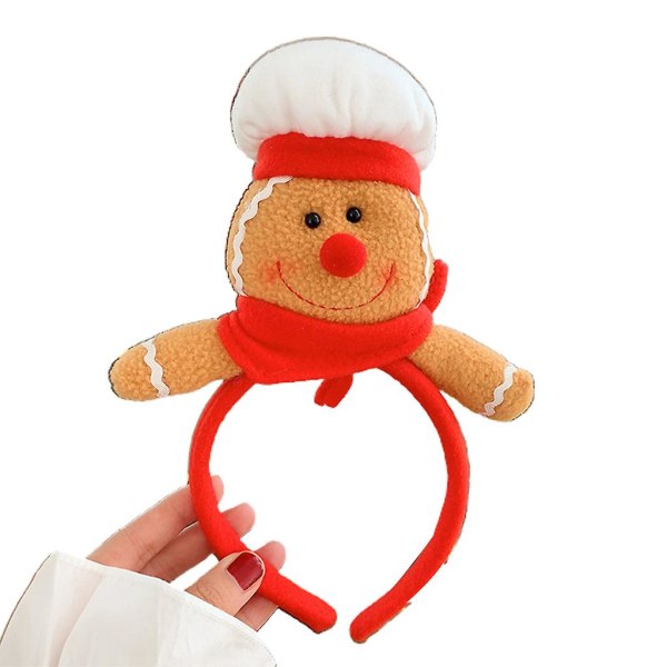 Santa Claus Headband Snowman Headband Gingerbread Man Headband Party SuppliesCute figurine ginger