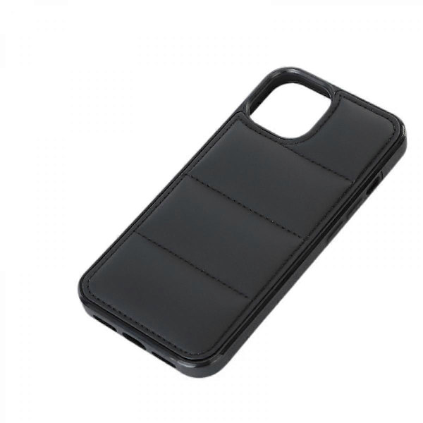 Apple iPhone 12 Shockproof TPU PU Leather Case PC Protective Shell Phone Case with Inner Lining - Black