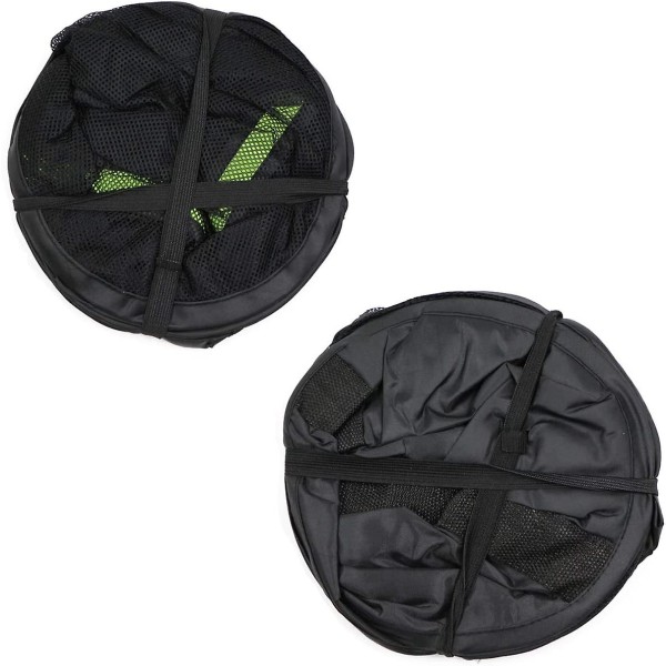 Tørrenet med lynlås, 2 lag, foldbar, 61 cm x 61 cm x 38 cm, sort, til tørring af grøntsager, kød, urter, fisk osv.