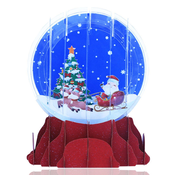 3D Julhälsningskort Jultomte Vykort Inbjudan Med Kuvert