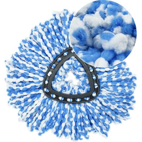 Vileda O-Cedar Triangular Disc 360-Degree Rotating Mop Head Replacement Fiber Mop Head Accessory