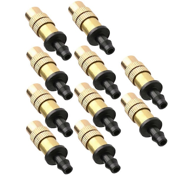 Water Nozzle Adjustable Garden Nozzle Water Spray Nozzle Golden 10 pcs