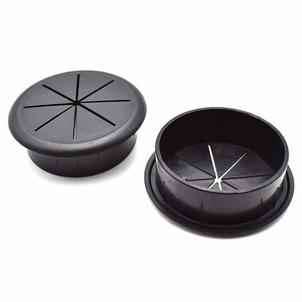 2 stk. 2 tommer (50 mm) Fleksible skrivebordsgjennomføringer Ledningshull Deksel Kabelorganisator for skrivebordsutstyr Ledningsadministrasjon og Beskyttelse