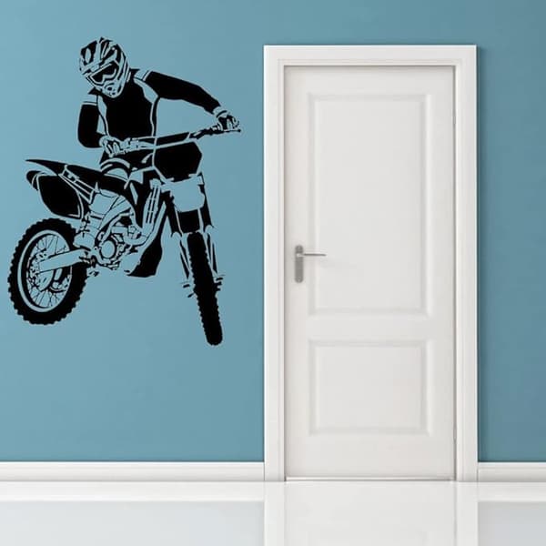 1 st motorcykel väggdekal, dekoration för vardagsrum sovrum o