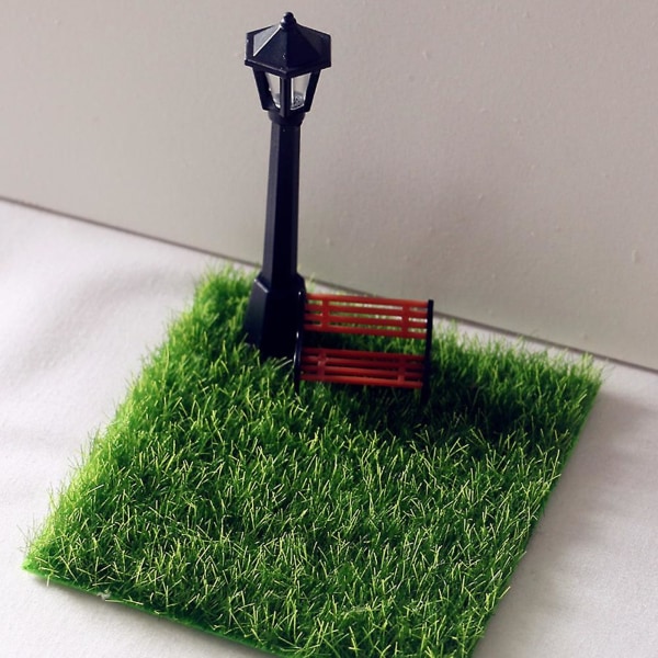 7 st Miniatyrmöbler Gatubänk Micro Landskapsmöbler Mini Pathway Lights Miniature Park Assorted Color 10x3cm