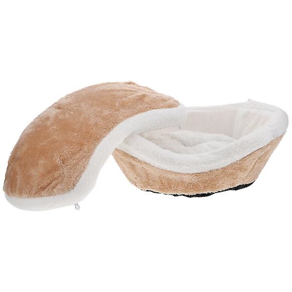 1 stk. Pet Burger Shell Nest Varmt Kattesovesæk Kattetilbehør (l Inden for 5 kg Kat) Kaffe 43x34cm Coffee 43x34cm