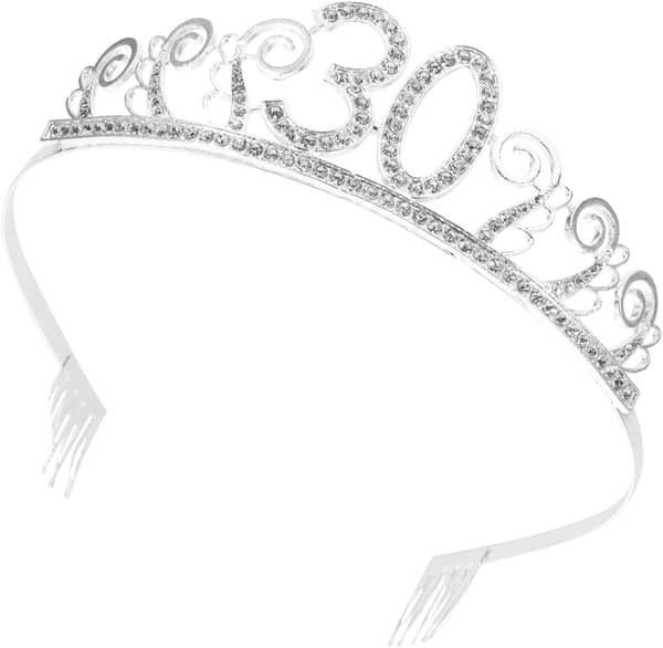 Bursdagskrone Rhinestone Tiara for fest Kvinner Krone Hårtilbehør for bursdagsfeiring