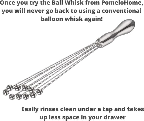 Stainless Steel Flat Whisk, 12 tum