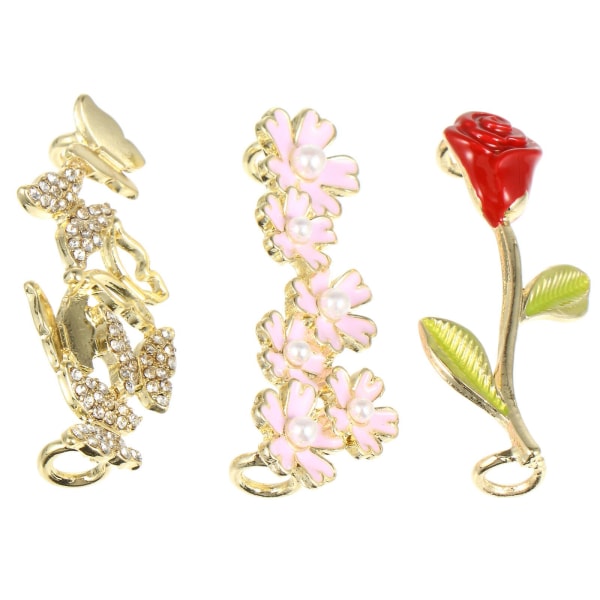 3 st Skosnöre Charm Spänne Multifunktionell Praktisk Skosnöre Clip Spänne Guld 4X2cm Golden 4X2cm