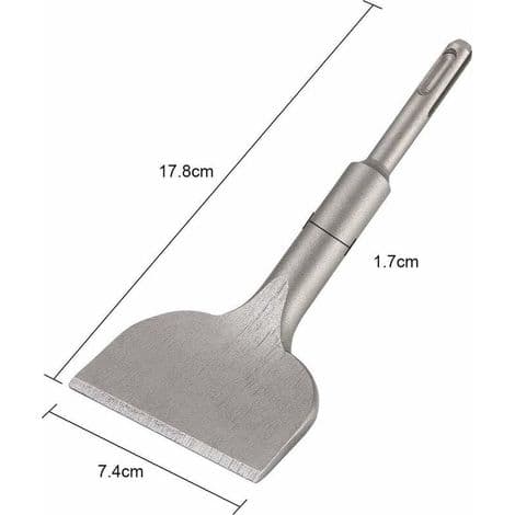 SDS PLUS Tile Chisel, 165 mm x 75 mm High-Quality Expansion Series, Curved Chisel Tile Cutter for Ceramic and Floor Tiles