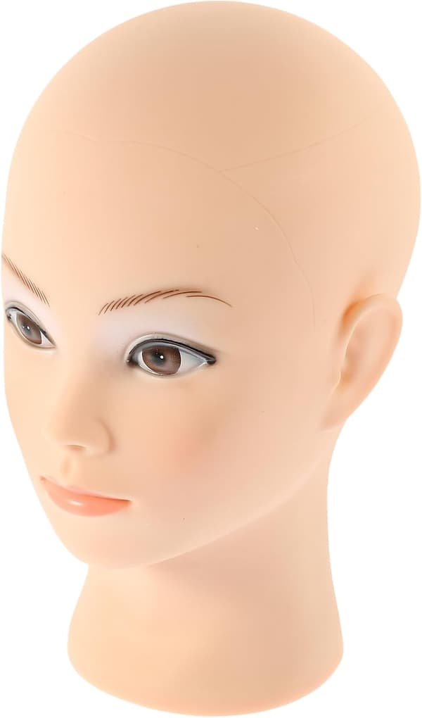 Professional Wig Head Bald Mannequin for Wig Making, Display, Cosmetology Training