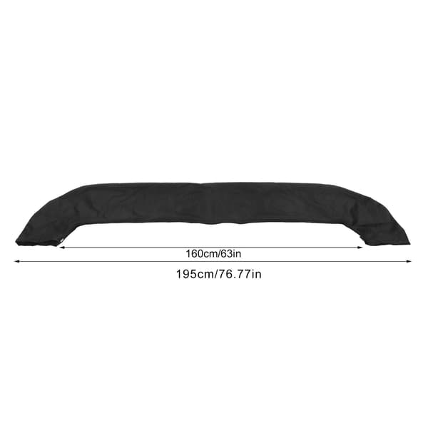 Bimini Top Replacement Cover Oxford Fabric Foldable Rainproof Waterproof Sunshade Boat Canopy Black