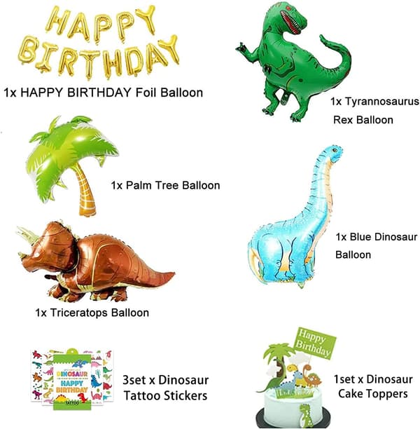 Dinosauriebursdagsdekorasjoner for gutter Stor dinosauriebursdag