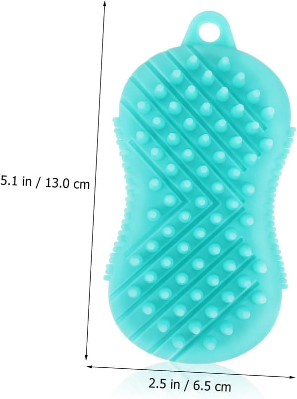 2 st silikonkroppsborste exfolierande badskrubb dubbelsidiga mjuka borst
