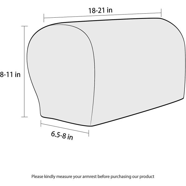 Sett med 2 Jacquard Stretch Sofa Armlenestol Armlenestoltrekk Anti-skli Møbelbeskytter Armlenestoltrekk For Sofa Recliner Svart Black