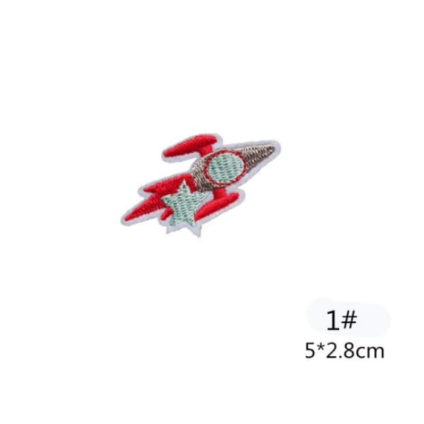 26 STK Broderede Strygemærker, Rum Planet Astronaut Broderi