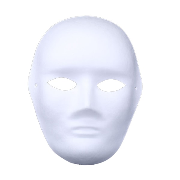 5 st DIY Vita Pappersmask Pulp Tom Handmålad Mask Personlighet Kreativ Fri Design Vit Mask - Maskerad, Cosplay, Dansfest
