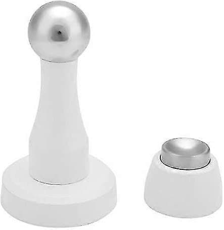 Magnetisk dørstopper i massivt rustfrit stål, hvid