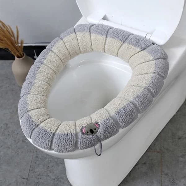 Toalettsitsöverdrag 4-pack – Varmt stretchmaterial, universal, tvättbart